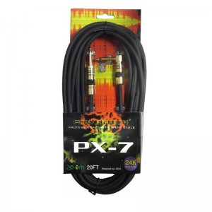 Powertech PX-7 20ft SA straight to angled 6.3mm Jack Instrument Cable